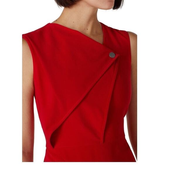 Jason Wu Designer Red Front Snap Sheath Dress Size 6 - Picture 7 of 12
